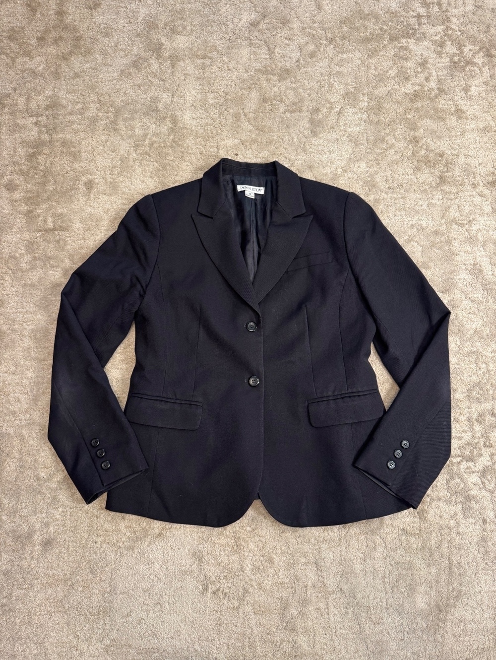Pendleton Womens Wool Blazer Size 10 Black Made USA Classic Jacket